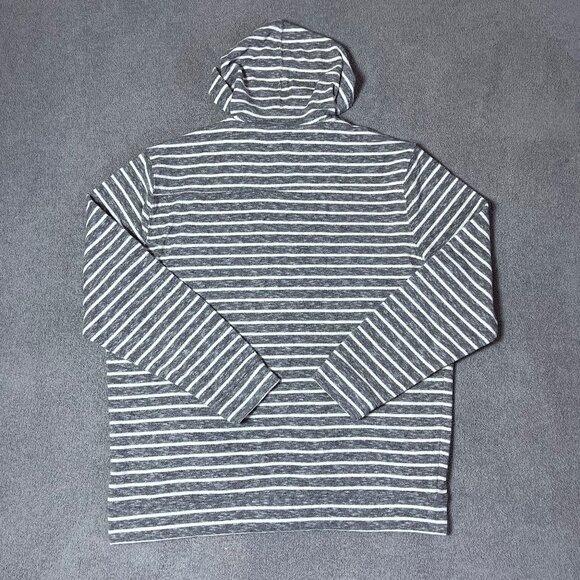 Johnnie-O Gray Striped Havana Full Zip Hoodie Jacket Sweatshirt Men's XL - Picture 2 of 5